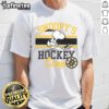 Good Snoopy Boston Bruins T-Shirt featuring Snoopy at Camp Snoopy, perfect for NHL fans and Bruins supporters.