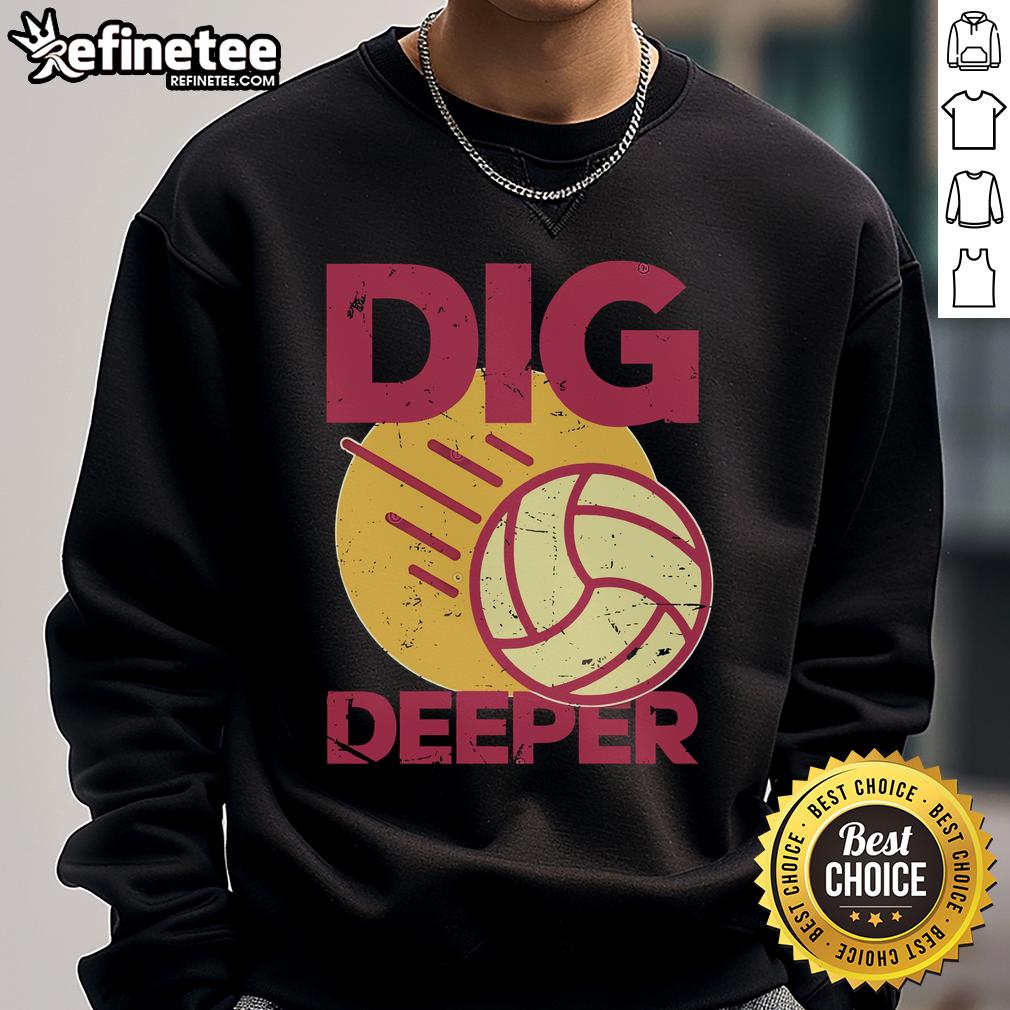 Cozy Nice Dig Deeper sweatshirt in soft fabric, perfect for casual wear and workouts, showcasing a trendy design.