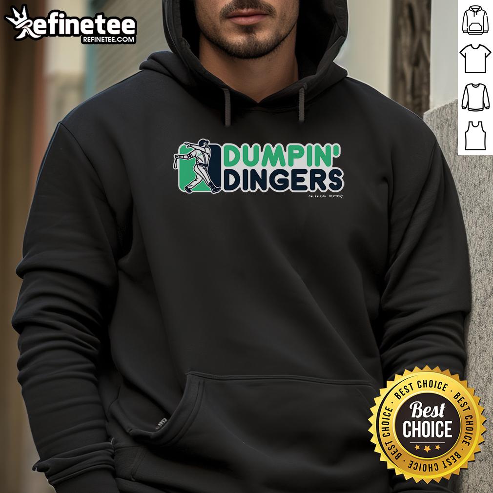 Cal Raleigh MLBPA hoodie featuring 'Nice Dumpin Dingers' design, perfect for baseball fans and stylish casual wear.