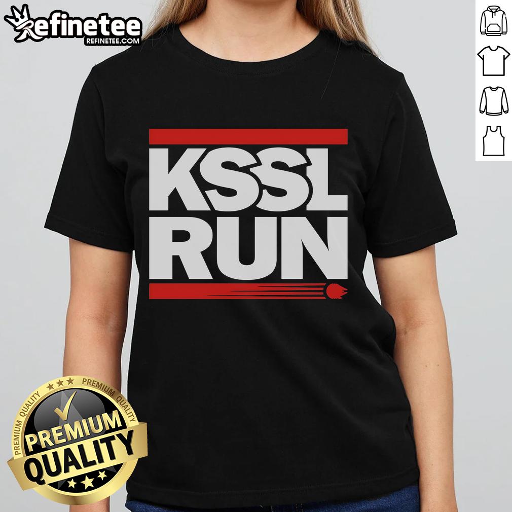 Nice KSSL Run Fly This Way Ladies Tee featuring a stylish design, perfect for active women and casual outfits.