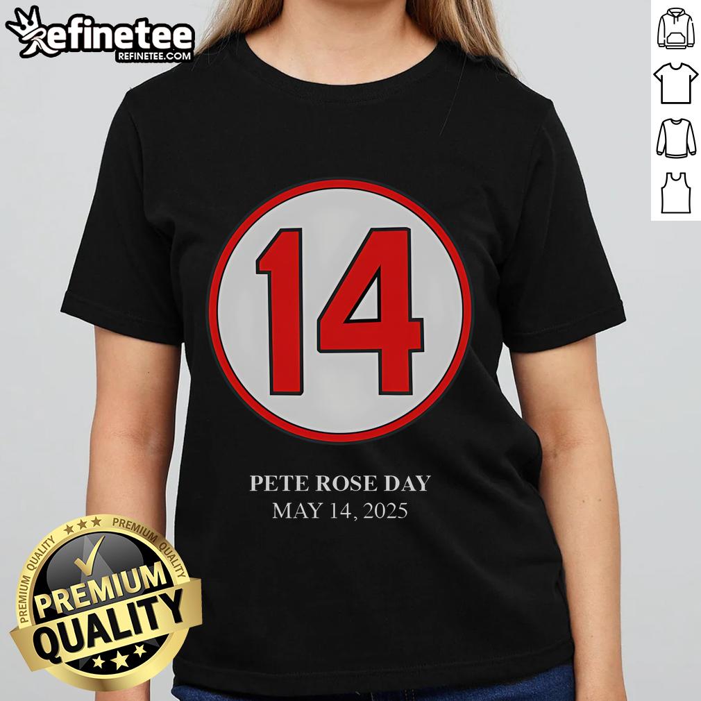 Nice Pete Rose Day May 14 2025 Ladies Tee featuring vibrant design and tribute to baseball legend Pete Rose.