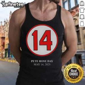 Nice Pete Rose Day May 14 2025 tank top featuring vibrant graphics celebrating baseball legend Pete Rose.