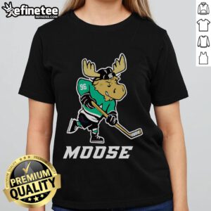 Stylish Nice The Big Moose Dallas Stars ladies tee featuring team colors and logo, perfect for female fans.