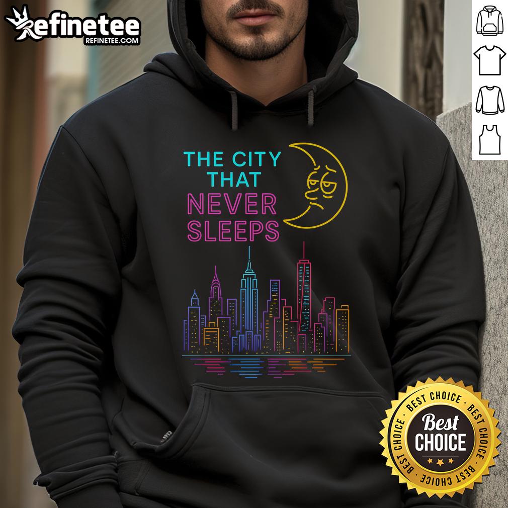 Stylish Nice-The-City-That-Never-Sleeps-New-York-Hoodie displayed against a vibrant urban backdrop, perfect for city lovers.