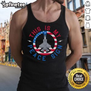 Stylish 'Nice This Is My Peace Sign' tank top featuring a vibrant peace sign design, perfect for casual summer wear.