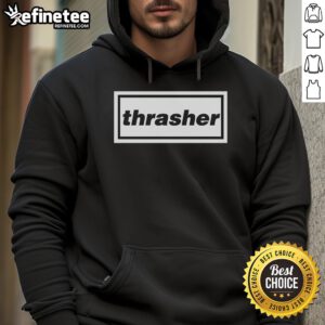 Stylish Nice Thrasher Hoodie in black, featuring the iconic Thrasher logo, perfect for casual streetwear looks.
