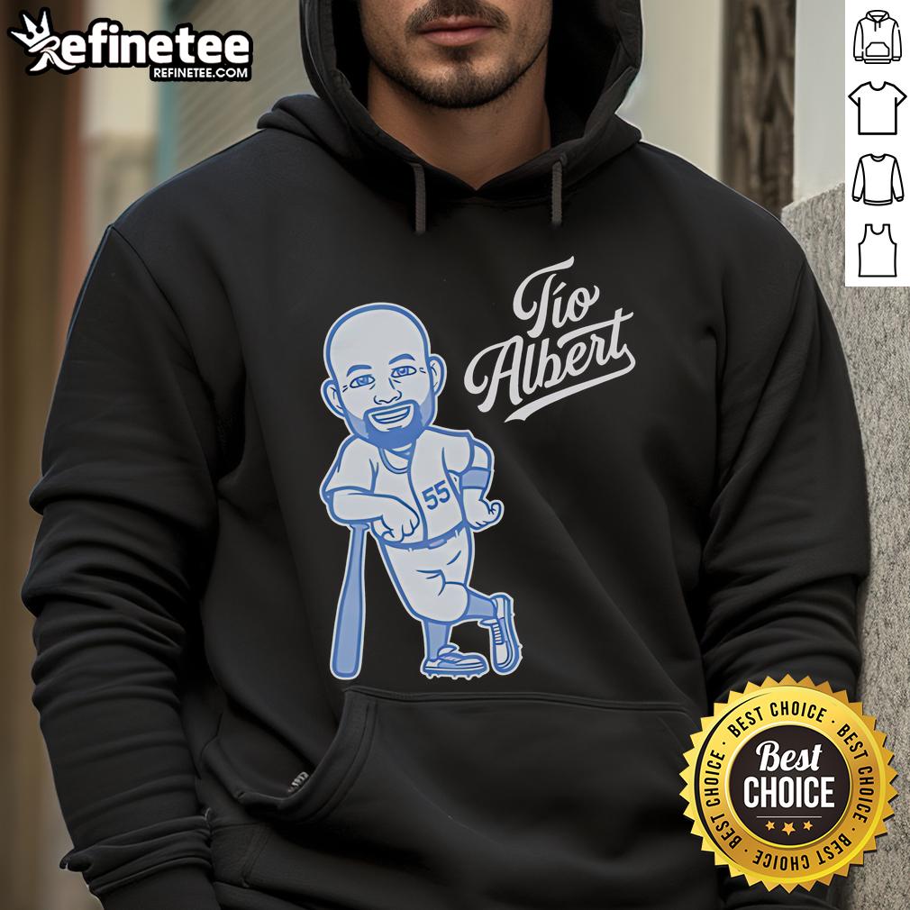 Nice Tio Albert Pujols Los Angeles Dodgers hoodie on display, showcasing team spirit and stylish design for fans.
