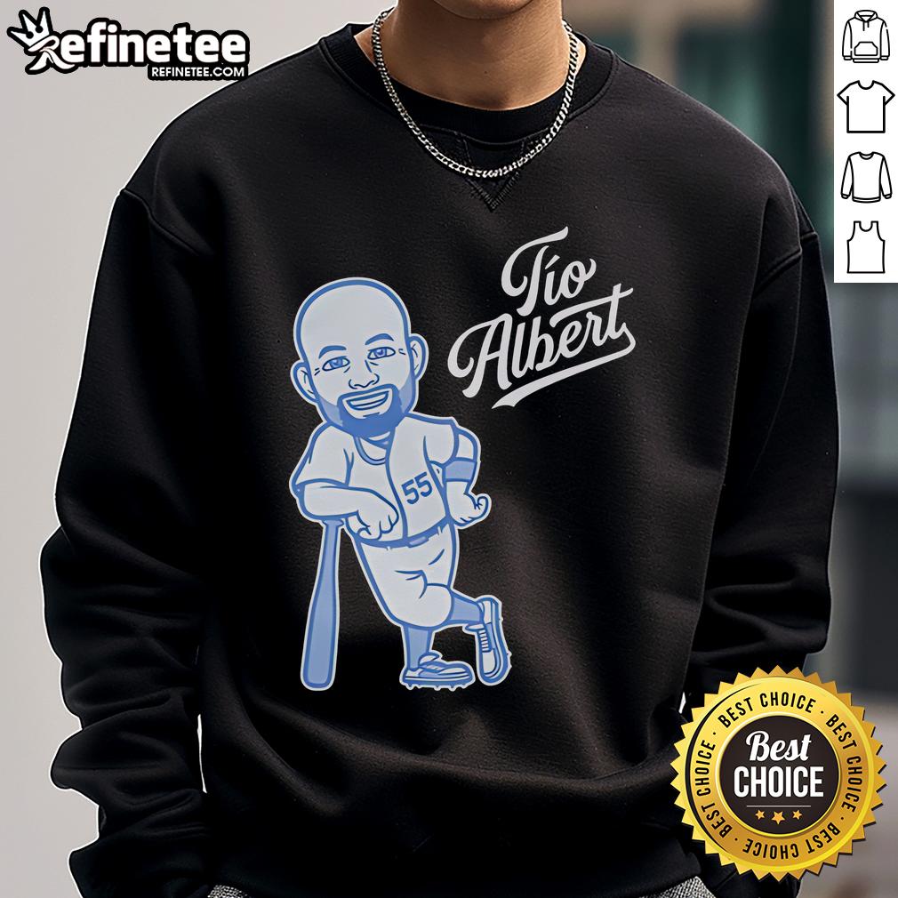 Nice Tio Albert Pujols Los Angeles Dodgers sweatshirt featuring vibrant team colors and logo, perfect for fans.