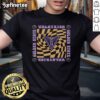 Alt Text: Retro Golden State Valkyries WNBA t-shirt featuring a wavy checkerboard design in vibrant colors.