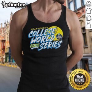 Alt Text: Official 2025 NCAA Softball Women's College World Series tank top in vibrant colors, perfect for fans and athletes.