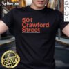 Official 501 Crawford Street 2X 7X T-Shirt featuring 'Where The Inevitable Happens' design in bold print.