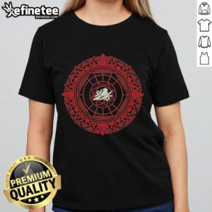 Alt Text: Official Bayside Mandala Ladies Tee featuring a vibrant mandala design on a stylish women's t-shirt.