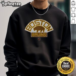 Alt Text: Official Boston Bruins 1924 retro logo sweatshirt featuring vintage design and team colors for fans.