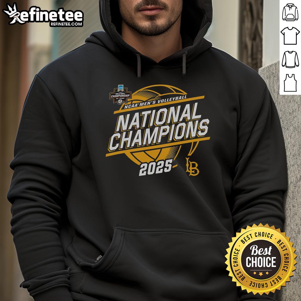 Official Cal State Long Beach Beach Champion 2025 NCAA Men's Volleyball National Champions Hoodie in vibrant colors.
