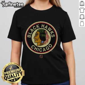 Official Chicago Blackhawks 1941 Retro Logo Ladies Tee showcasing vintage design and team spirit in stylish women's apparel.