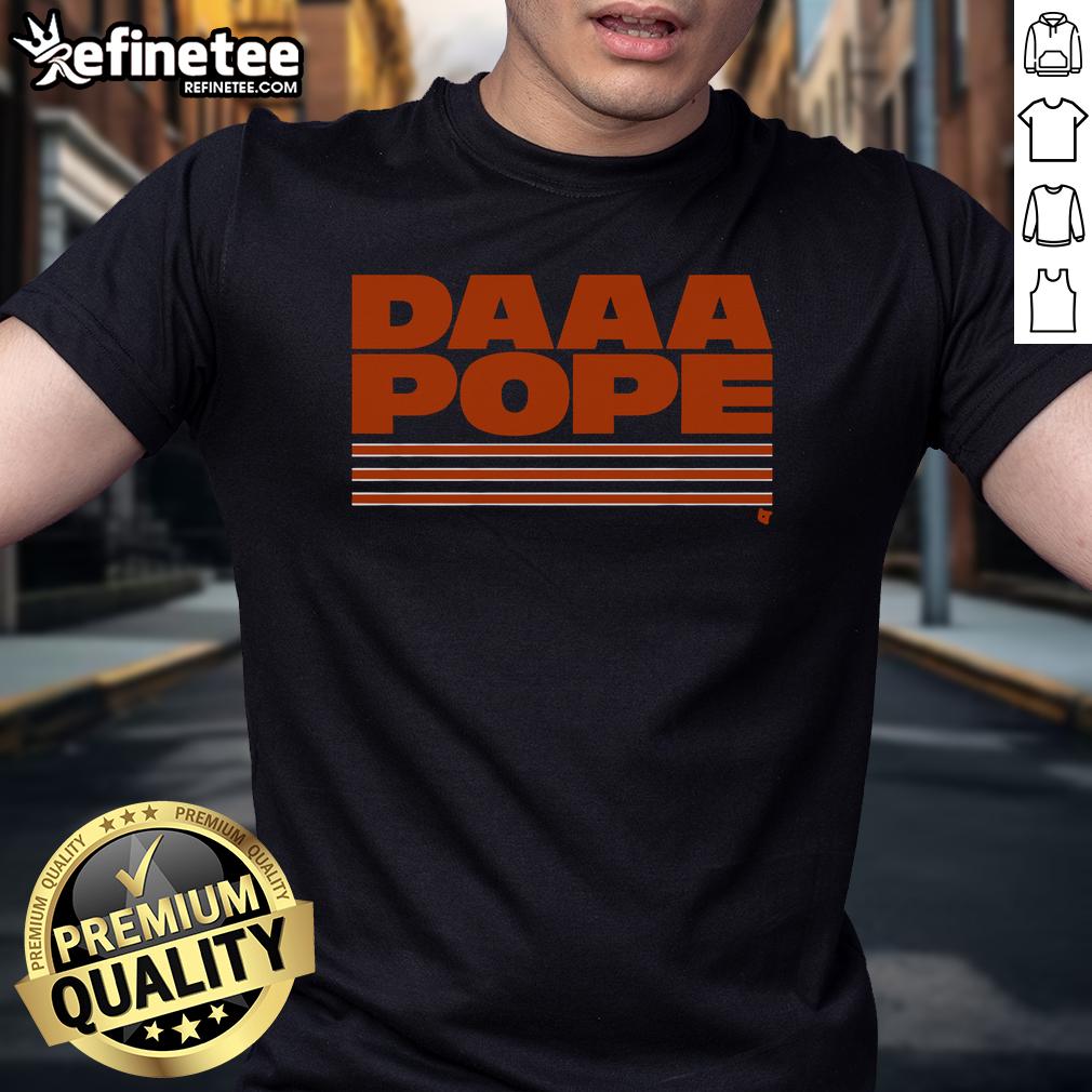 Official Daaa Chicago Pope T-Shirt featuring vibrant design and bold lettering, perfect for fans and collectors.