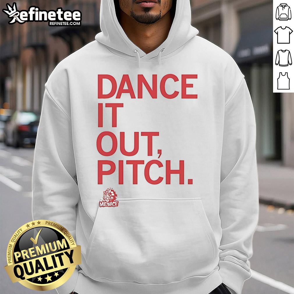 Official Des Moines Menace Dance It Out Pitch Hoodie featuring vibrant design and cozy fit for fans and dancers.