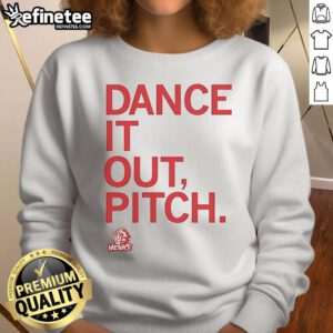 Alt Text: Official Des Moines Menace Dance It Out Pitch Sweatshirt featuring vibrant design and comfortable fit for fans.