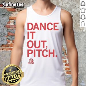 Official Des Moines Menace Dance It Out Pitch Tank Top featuring bold graphics and a stylish design for fans.