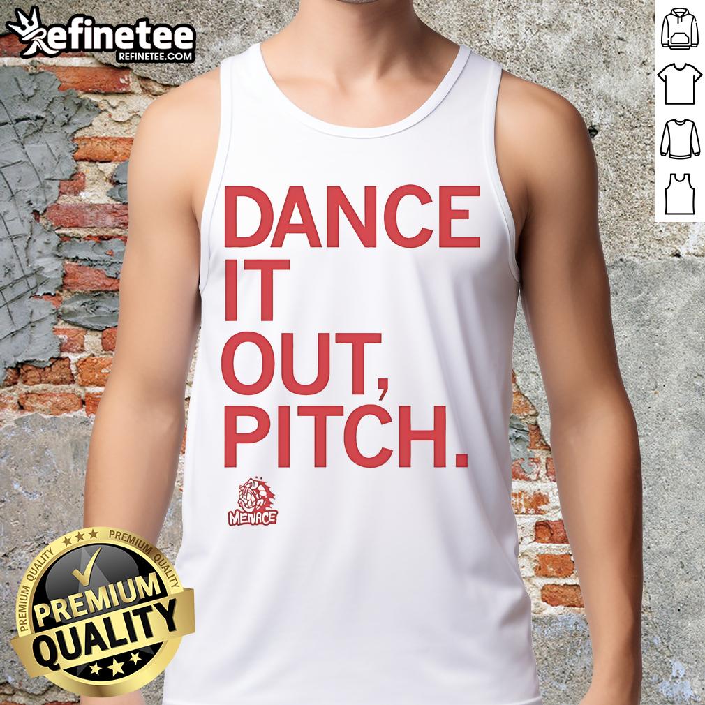 Official Des Moines Menace Dance It Out Pitch Tank Top featuring bold graphics and a stylish design for fans.