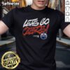 Alt Text: Official Edmonton Oilers Royal 2025 Stanley Cup Playoffs Slogan T-Shirt featuring team logo and bold playoff graphics.