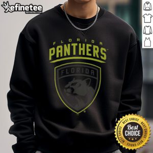 Alt Text: Official Florida Panthers Highlight Reel Sweatshirt featuring team logo and vibrant design, perfect for fans.