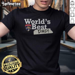 Official Florida Panthers World's Best Dad T-Shirt featuring team logo and stylish design for proud dads and fans.