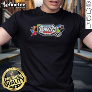 Official GNCC Series Progressive Racing T-Shirt featuring vibrant graphics and a comfortable fit for racing enthusiasts.