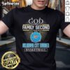 Official God First Family Second Oklahoma City Thunder Basketball T-Shirt featuring bold graphics and team colors.