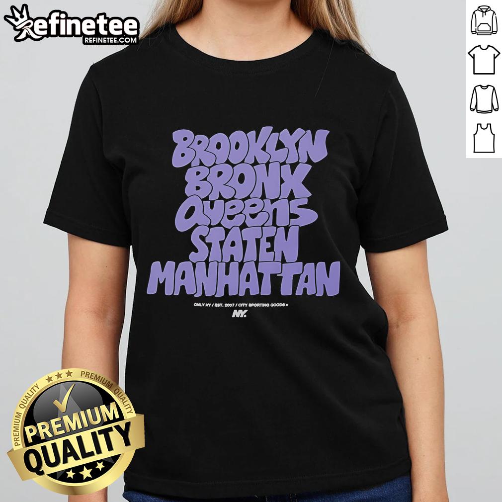 Alt Text: Official Graffiti Boroughs Summer 2025 Ladies Tee featuring vibrant colors and trendy design for stylish summer wear.