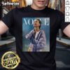Hailey Bieber X Vogue Tribute 'See Me For Me' T-Shirt displayed on a stylish model, showcasing trendy fashion and exclusive design.