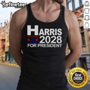 Official Harris For President 2028 tank top featuring a bold design, perfect for supporters of Kamala Harris.