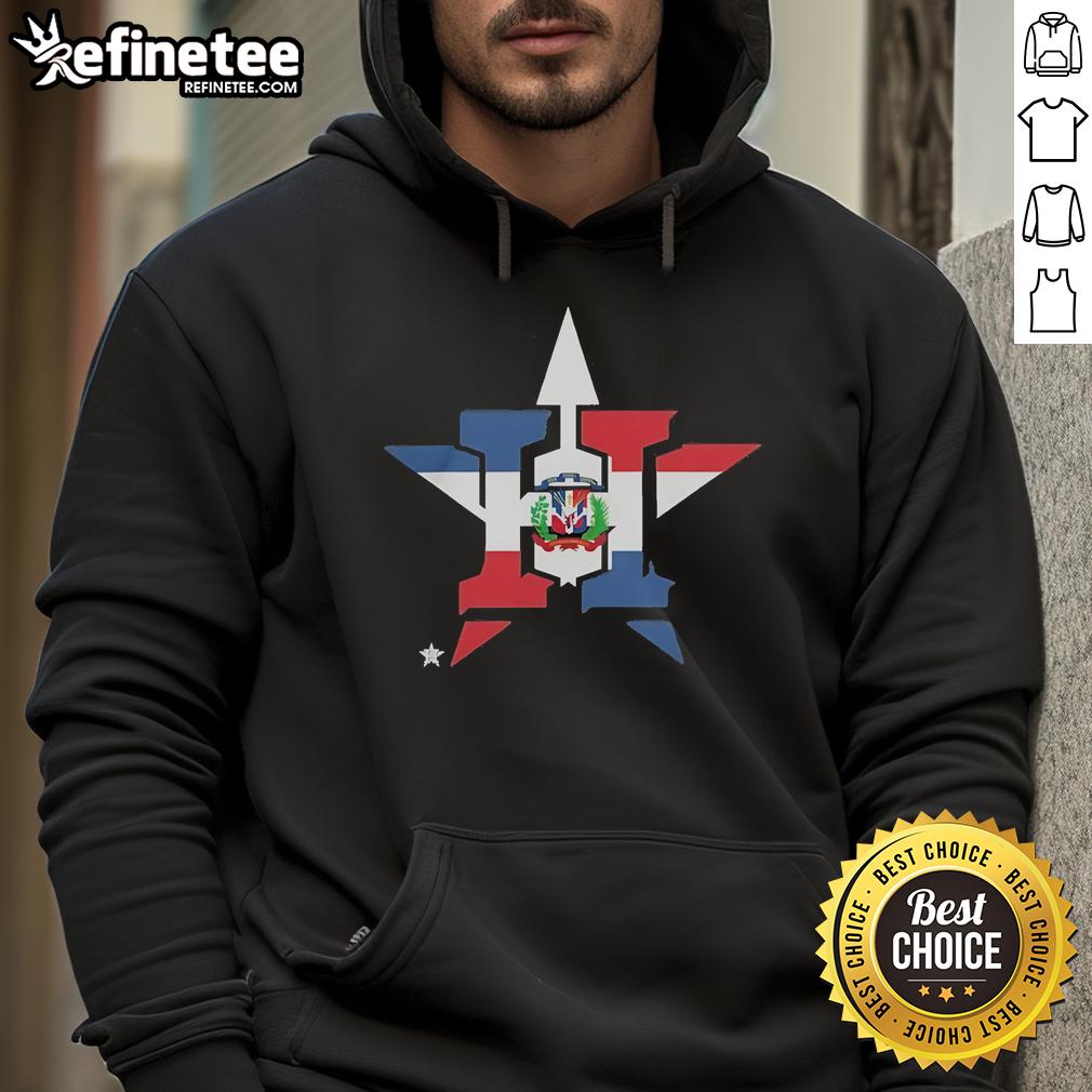 Official Houston Astros Dominican Republic Flag Logo Hoodie featuring vibrant colors and team branding.