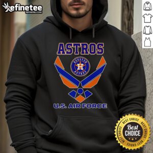 Official Houston Astros US Air Force Logo Hoodie featuring a stylish design for fans and military supporters.