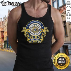Official SEC Spring Meetings 2025 tank top featuring a stylish design, perfect for showcasing your support at events.