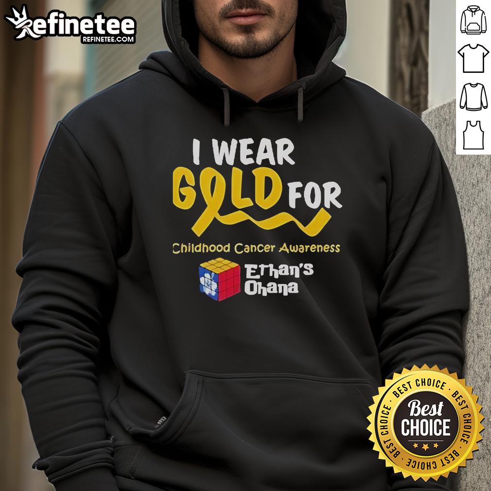 Official Jesus Luzardo I Wear Gold For Ethans Ohana Hoodie in vibrant colors, showcasing a stylish and meaningful design.