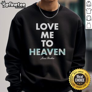 Official Jonas Brothers 'Love Me To Heaven' Cloud Single sweatshirt in stylish design, perfect for fans and collectors.