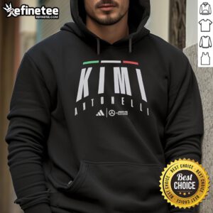 Alt Text: Official Kimi Antonelli AMG Petronas Formula One Team hoodie featuring logo, sleek design, and high-quality material.