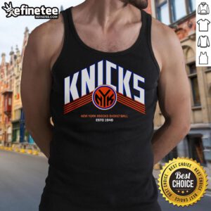 Vintage New York Knicks basketball tank top, ESTD 1946, showcasing the official NYK logo and classic sports style.