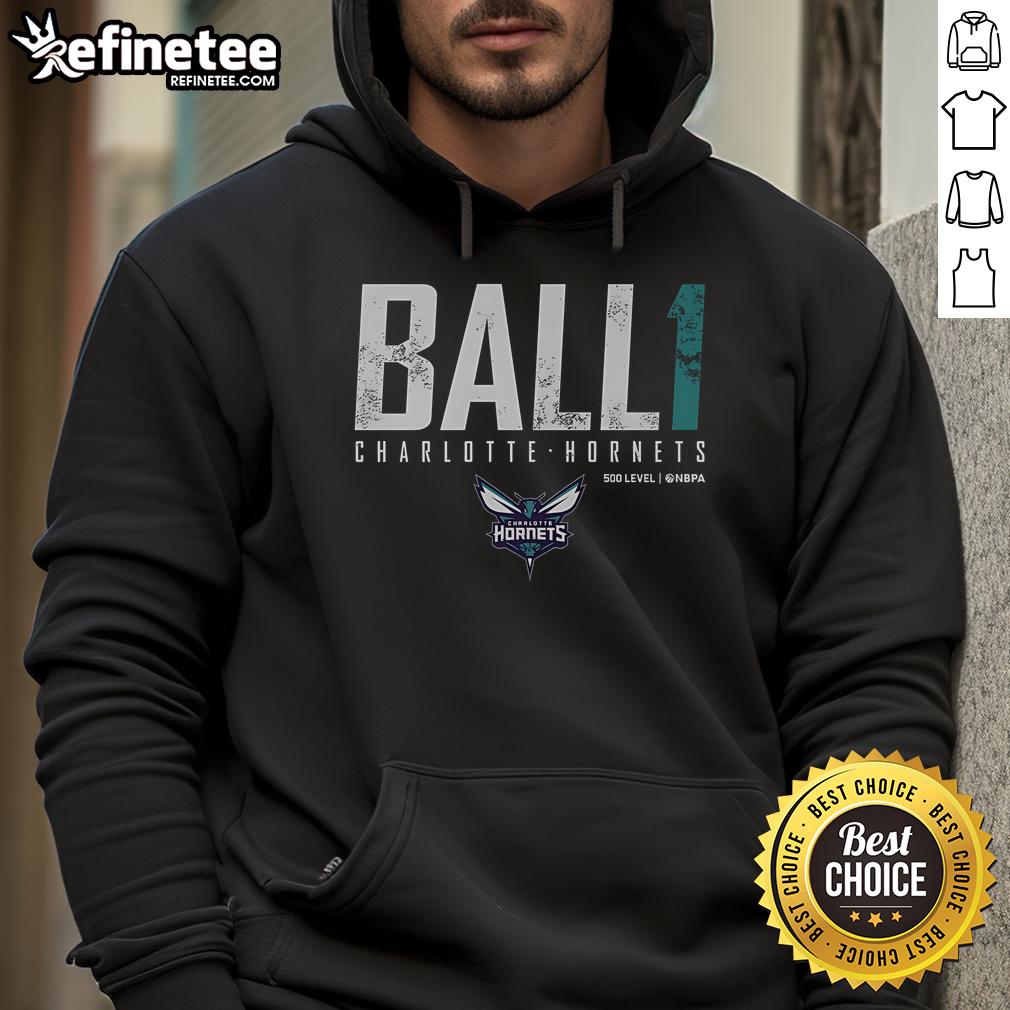 Official LaMelo Ball Charlotte Hornets hoodie featuring team colors and logo, perfect for fans and casual wear.
