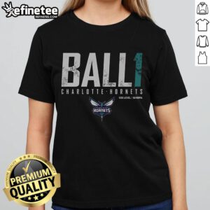 Official LaMelo Ball Charlotte Hornets ladies tee featuring vibrant team colors and stylish design for female fans.