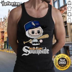 Official Labubu Charlie Brown Chicago White Sox tank top featuring a vibrant design and comfortable fit for fans.