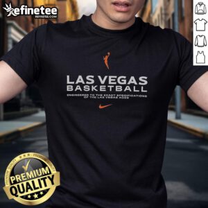 Official Las Vegas Basketball T-Shirt designed for Las Vegas Aces with team colors and logo for fans.