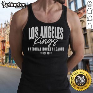 Los Angeles Kings tank top featuring official NHL logo, celebrating the team's history since 1967.
