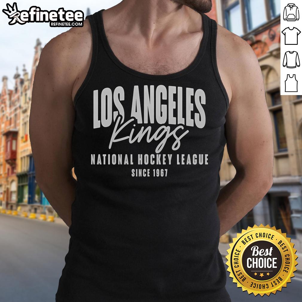 Los Angeles Kings tank top featuring official NHL logo, celebrating the team's history since 1967.
