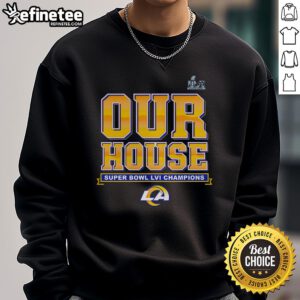 Official Los Angeles Rams Super Bowl LVI Champions Hometown Audible Sweatshirt showcasing team pride and victory.