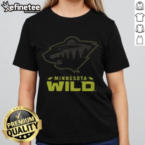 Official Minnesota Wild Highlight Reel Ladies Tee featuring team logo and vibrant design for passionate fans.