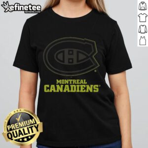Official Montreal Canadiens Highlight Reel Ladies Tee featuring team logo and stylish design for female fans.