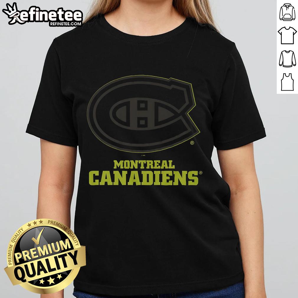 Official Montreal Canadiens Highlight Reel Ladies Tee featuring team logo and stylish design for female fans.