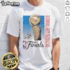 Official OKC Thunder Finals Retro Lines 2025 T-Shirt featuring bold design and team colors for basketball fans.